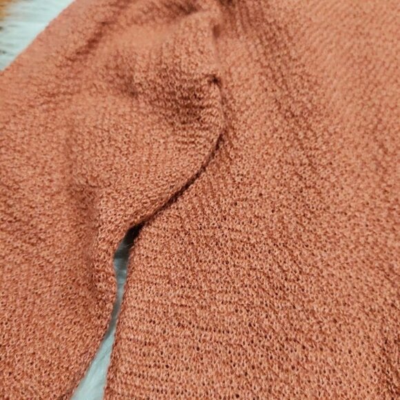 Hesperios Long Sleeve Womens XS Baby Alpaca Knit Pullover Sweater Burnt Orange - Picture 4 of 12